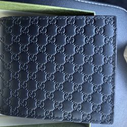 Brand New-Gucci Mens Microguccisimma bifold wallet- Not Fake!