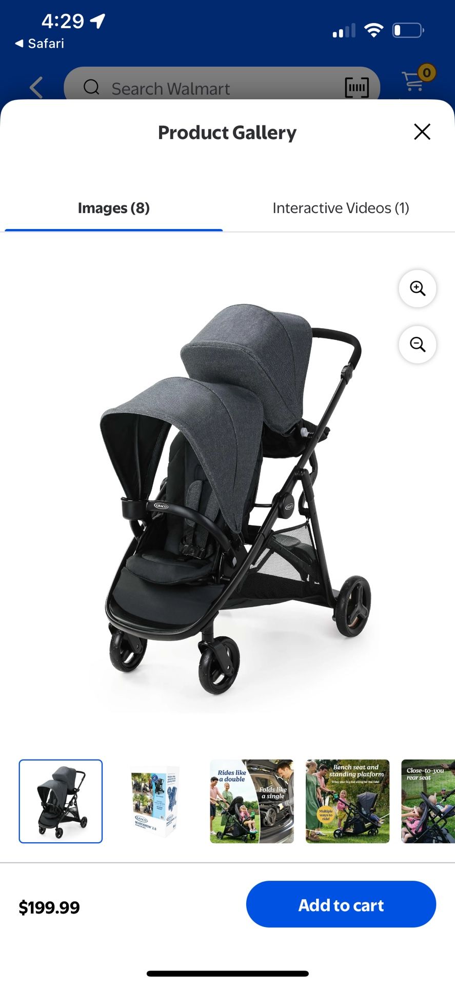 Graco Ready2Grow 2.0 Double Infant Stroller,