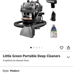 BISSELL Little Green HydroSteam Multi-Purpose Portable Carpet and Upholstery Cleaner, Car and Auto Detailer, 3618