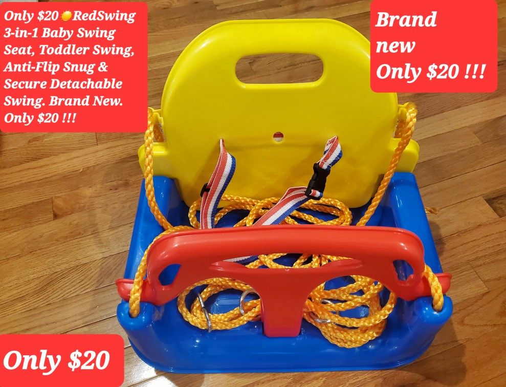 $20☀️3-in-1 Baby Swing Seat, Toddler Swing, Anti-Flip Snug & Secure Detachable Swing. Brand New. Only $20 !!!