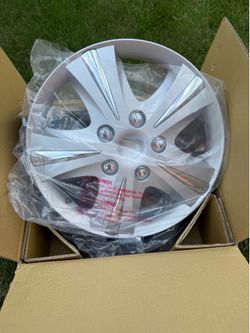 15” GT-5 Wheel Covers Replacement Hubcaps - Silver Chrome