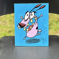 Hand Painted Courage The Cowardly Dog