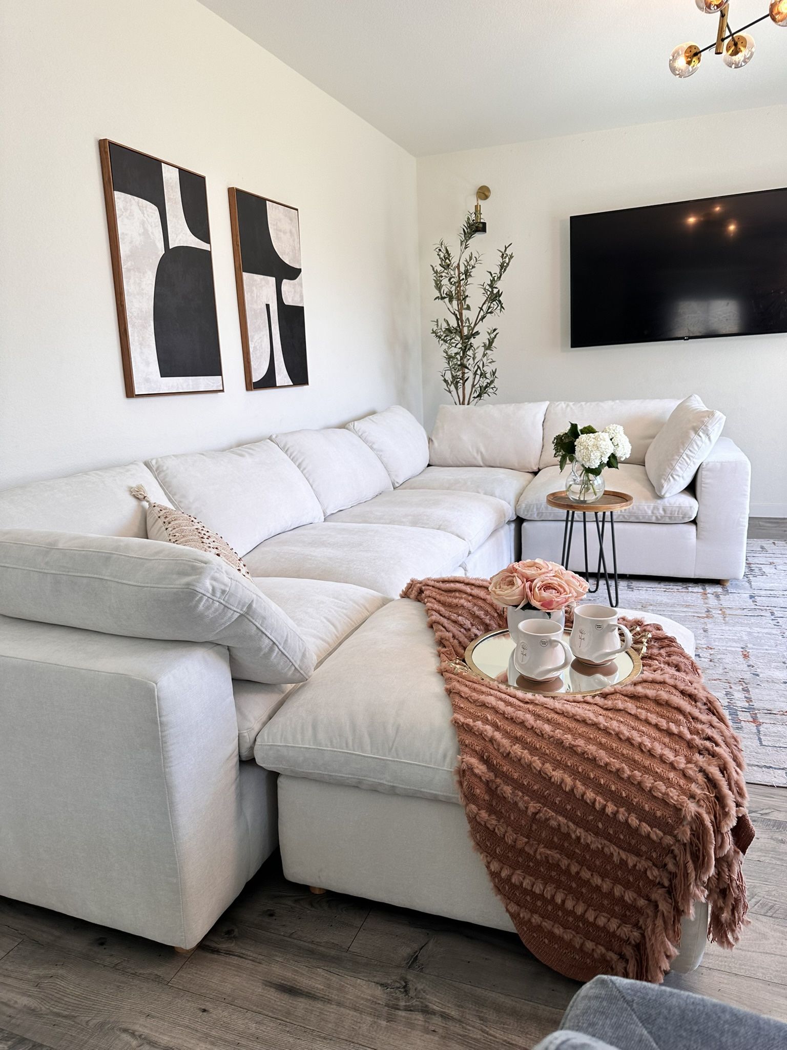 Modern Modular Cloud Sectional - Restoration Hardware look alike - Performance Fabric - New in Box