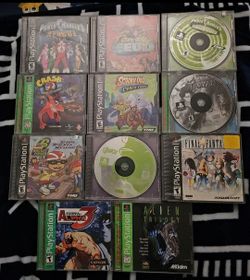 PlayStation Video Games Lot - Crash, Power Rangers, Tarzan, Alien Trilogy