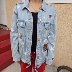 Rilakkuma San-X Original 20th Anniversary USA Tour Limited Denim Jacket
