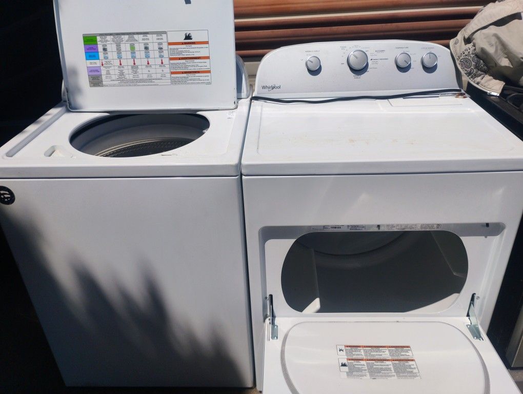 WHIRLPOOL TOP LOAD WASHER AND DRYER