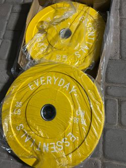 Olympic Bumper Plate Weight Plate 2X35 lbs Pair Color Total 70 LBS
