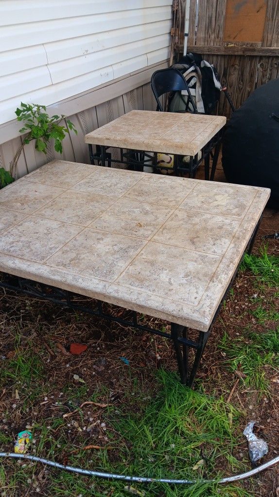 Concrete Table & End Table
