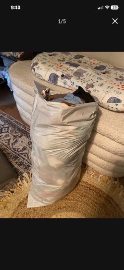 3 FOOT BAG OF UNISEX BABY CLOTHES + LOUNGE PILLOW NEW