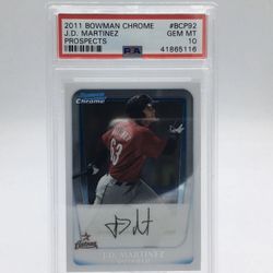 2011 Bowman Chrome Prospects BCP92 JD Martinez PSA 10