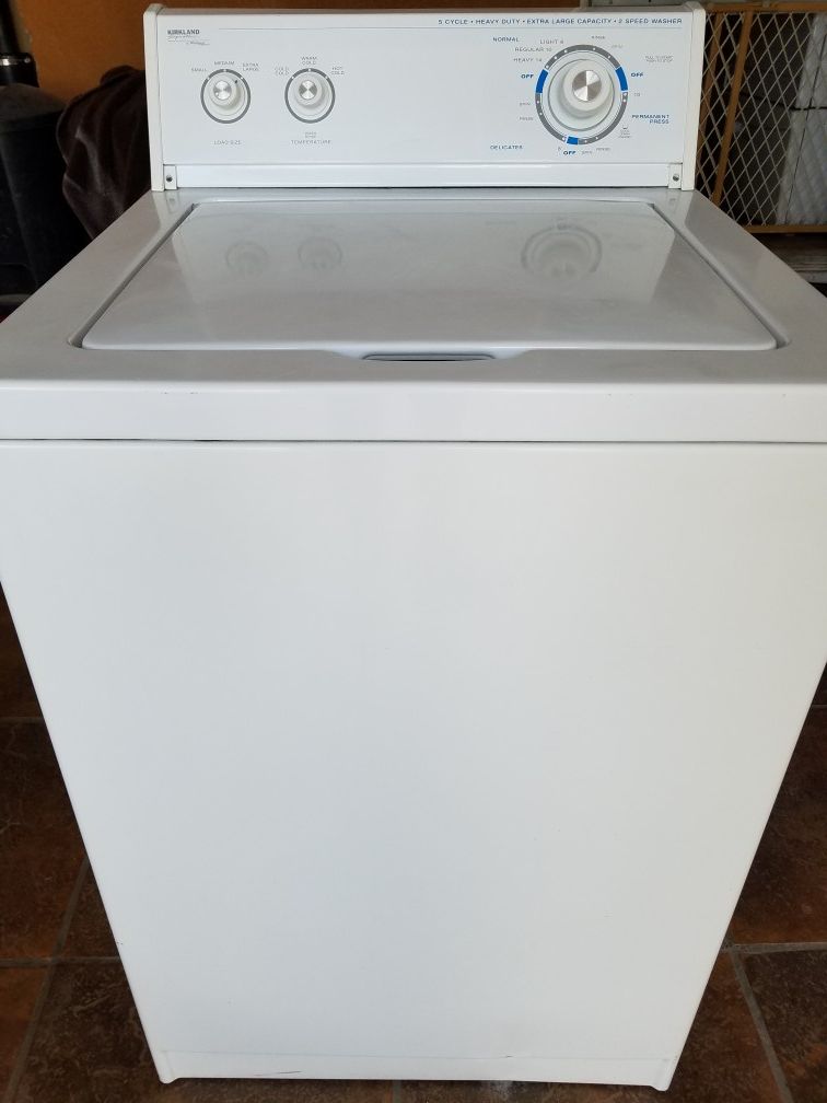 Kirkland Signature by Whirlpool Washer, Heavy Duty, Extra Large Capacity, 5 Cycle and 2 Speed, 24" Wide, Works Great!