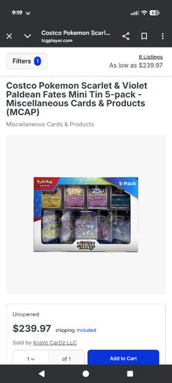 Pokemon Paldean Fates Tins