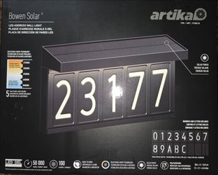 Artika Bowen Solar LED Address Wall Light