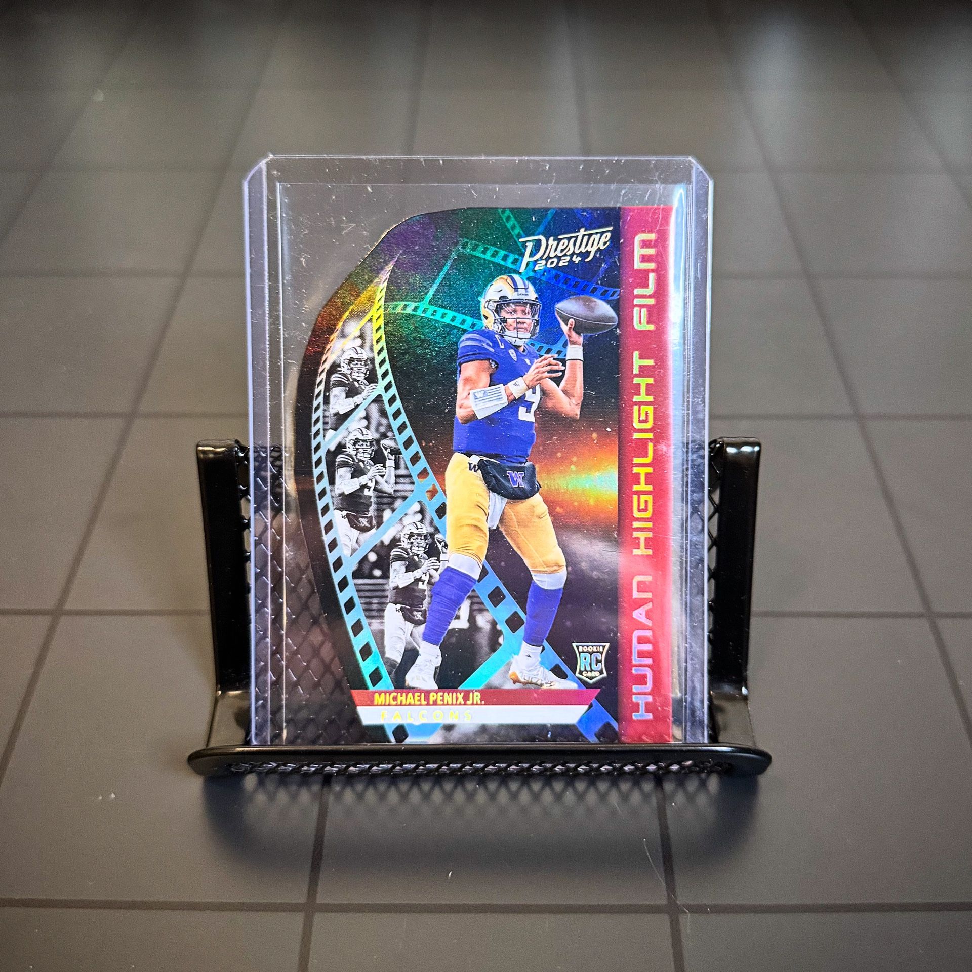 2024 Panini Prestige Michael Penix Jr RC Human Highlight SSP Die-Cut #1 Case Hit