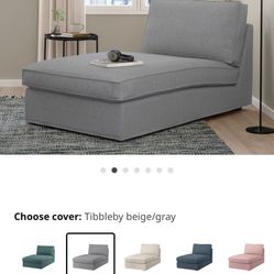 Grey IKEA Chaise Lounge