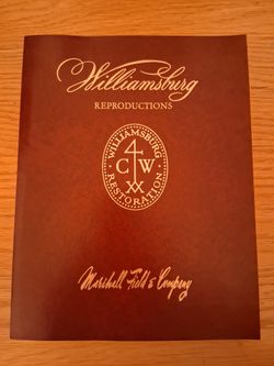 Williamsburg Reproductions Book of Interior Design, sold by Marshall Field & Company