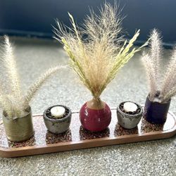 Home Decor Bundle- Multipurpose Tray- Small Plants-Candle Holders- Housewarming Gift- Gift Set