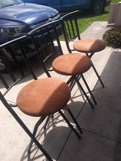 3 folding stools