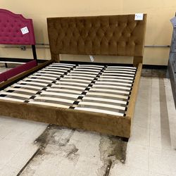 King Size Gold Bed Frame Platform