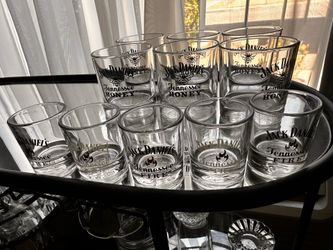 Jack Daniel’s drinking and shot glasses.