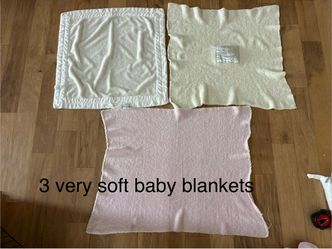 3 very soft baby blankets