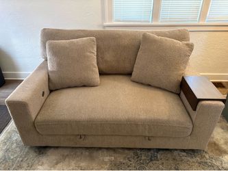 Thomasville Gilroy Fabric Oversized Storage Chair and Storage Ottoman