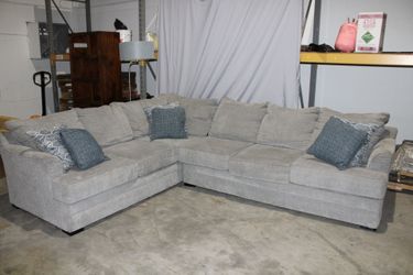Broyhill Light Gray Two Piece Sectional