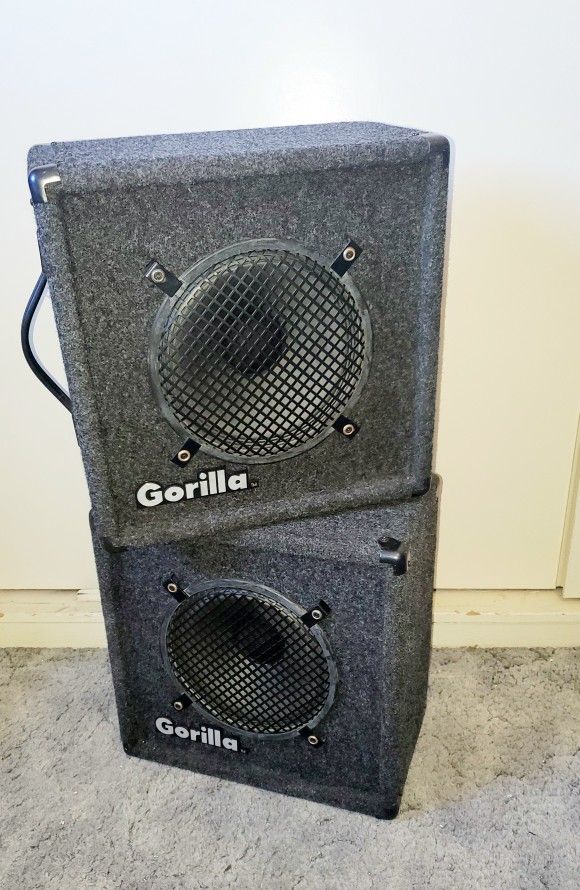 Pair Of Gorilla Monitor Speakers In Good Working Condition