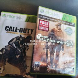 Lot Of 2 Call Of Duty MW2 & Advanced Warfare CiB XBOX 360 Live