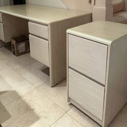 3 Piece IKEA Cabinet + Desk + Side Drawer