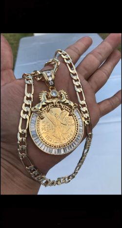 Cadena De Oro Laminada Con Centenario
