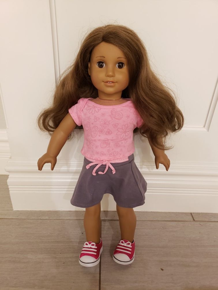 American girl doll Marisol marked pleasant company on her neck.