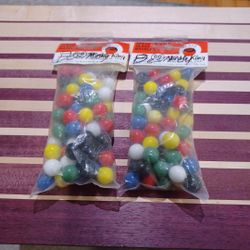 2 Bags Of 60 Esch Glass Marbles