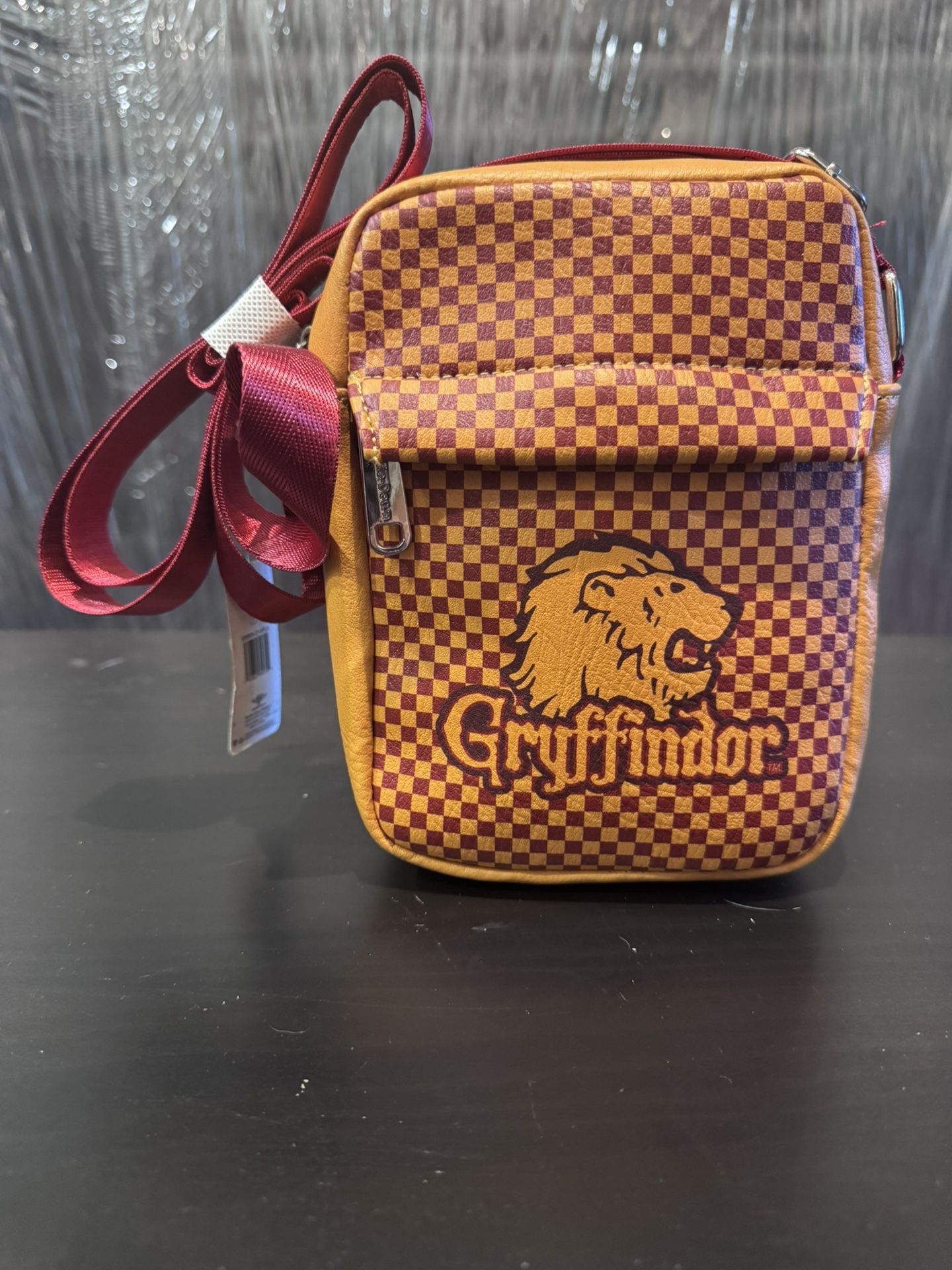 Harry Potter Bag, Crossbody, Gryffindor, Checker, Vegan Leather