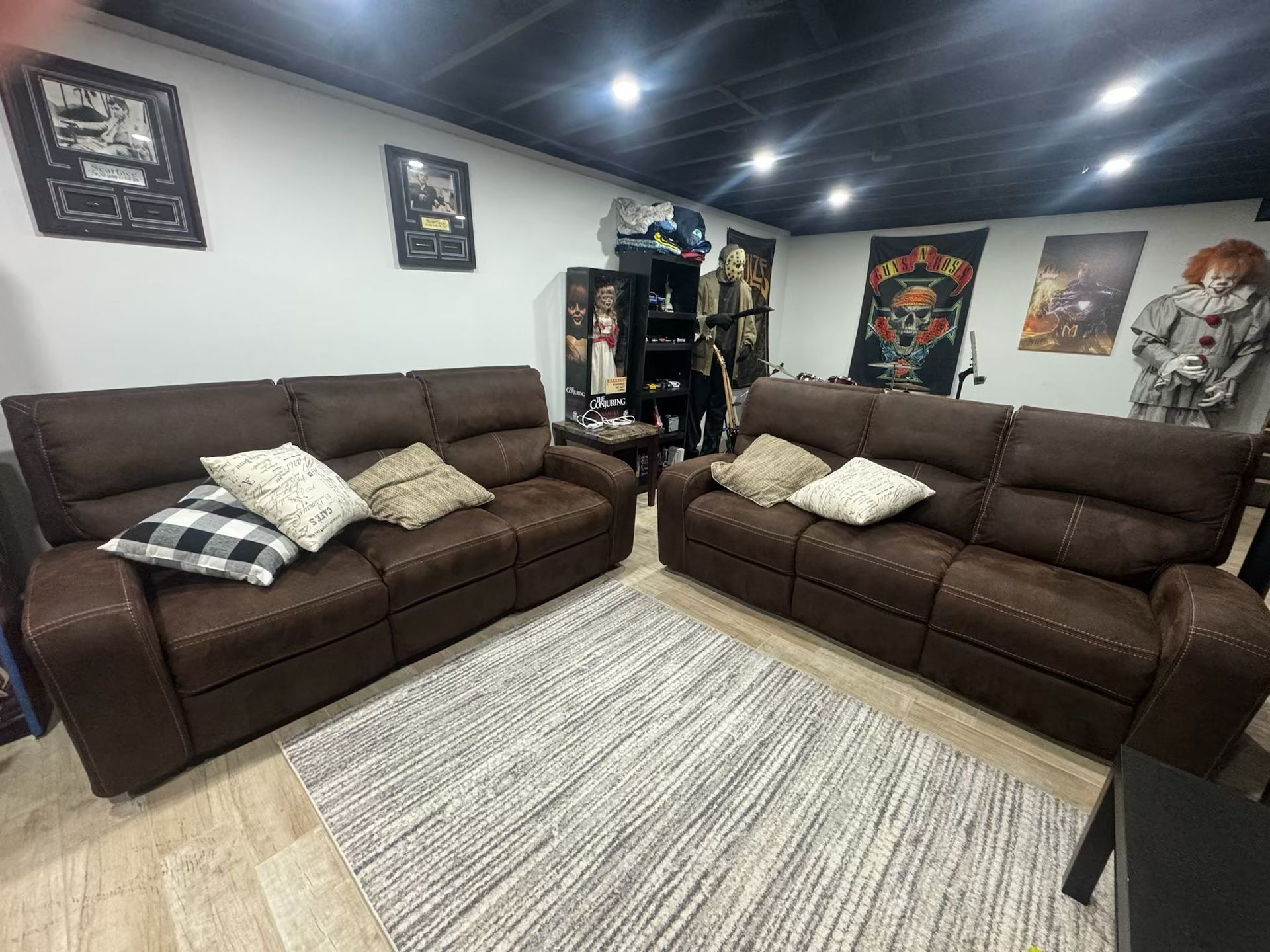 2 Piece Suede couch