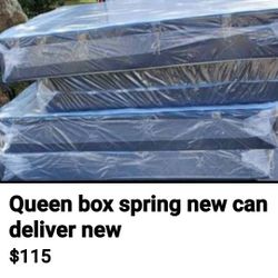 Queen Size New Box Spring Can Deliver 