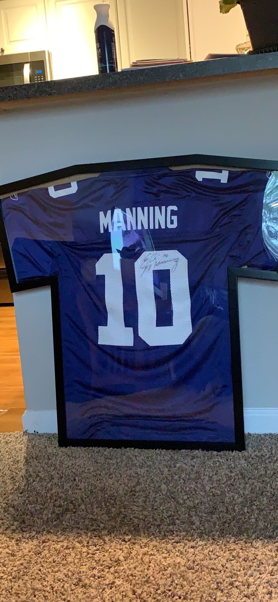 New York Giants Eli Manning Autographed Framed Jersey