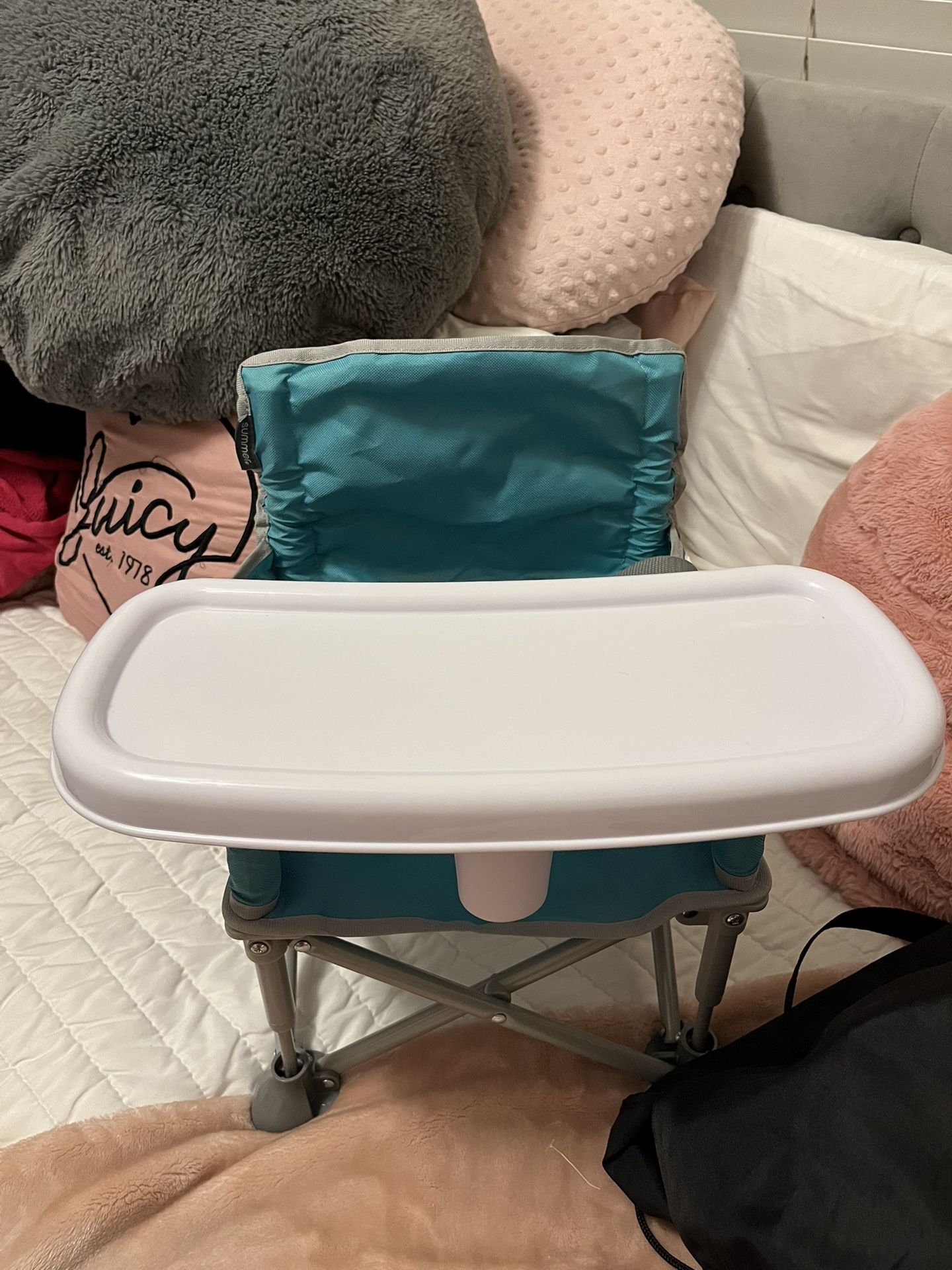 Portable Infant Booster Seat, Teal, 6 Months +