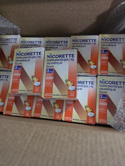 Nicorette Nicotine Gum 2mg Fruit Chill Flavor, 100 Pieces