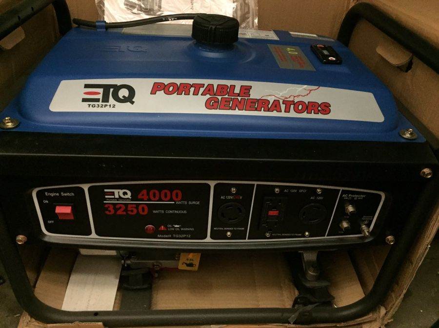 ETQ portable generator 4000 watts, gas