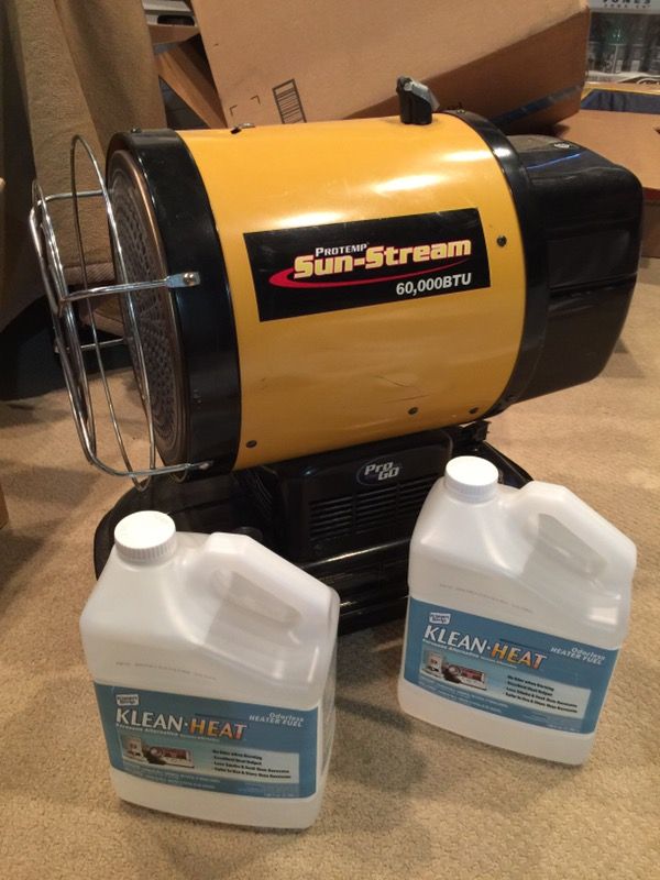 Protemp sun stream 60,000 btu heater w fuel