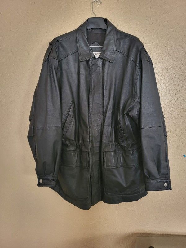 John Ashford Outdoors Men´s Black Leather Jacket,New Products : American Fashion Style Bags On Sale
