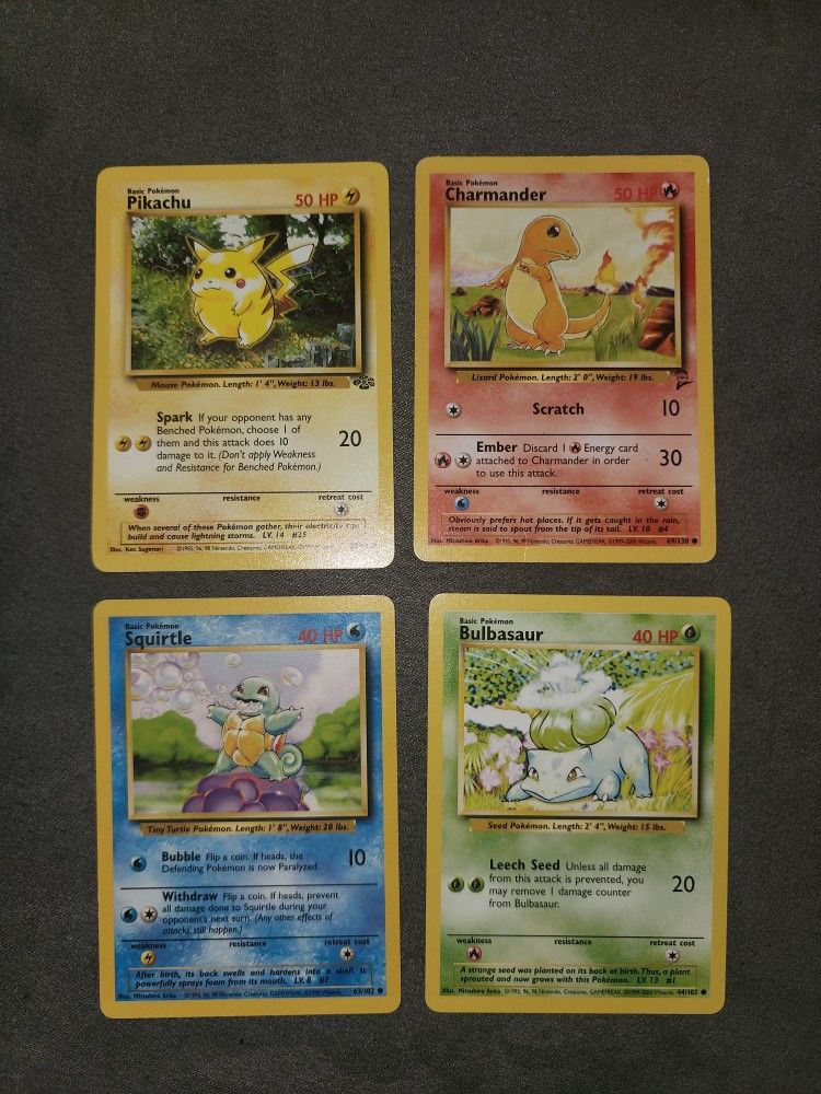 Starter Pokemon Cards From 1999