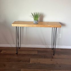 Solid Wood Entryway Table, Sofa Table, Hairping Legs