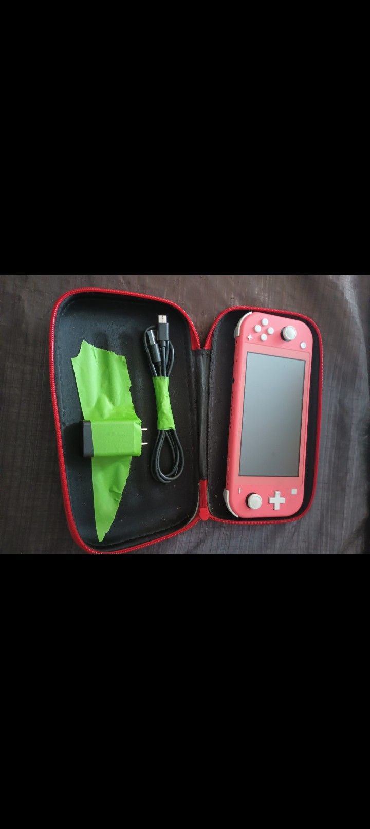 Nintendo Switch Lite Coral Pink And Case