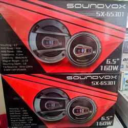 Sound Vox 6"1/2 Door Speakers 160 Watts Brand New In The Box