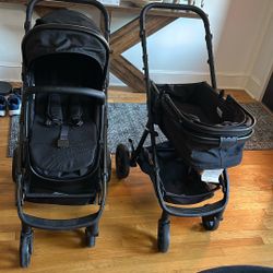 Mom push Stroller