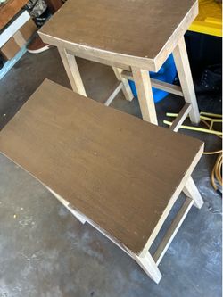 Wooden bar stools