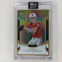 Drake Maye 2024 Topps Now Rookie Campaign Gold Framed Gold Rookie 49/50