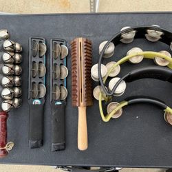 Percussion Instrument Lot – LP Shakers, Tambourines, Sleigh Bells